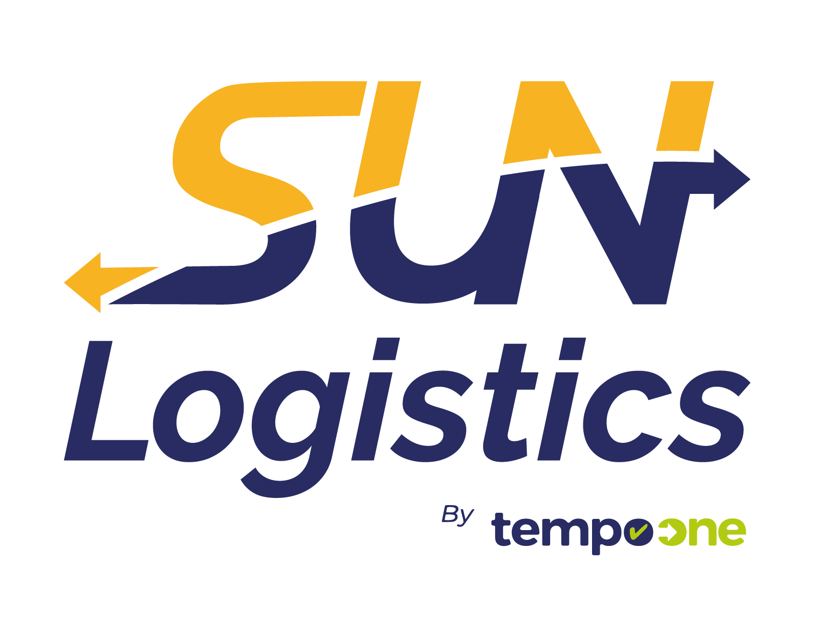 LOGO SUN Logistics orange et bleue